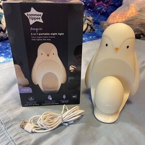 Tommee Tippee Penguin 2-in-1 Portable Night Light - Cream